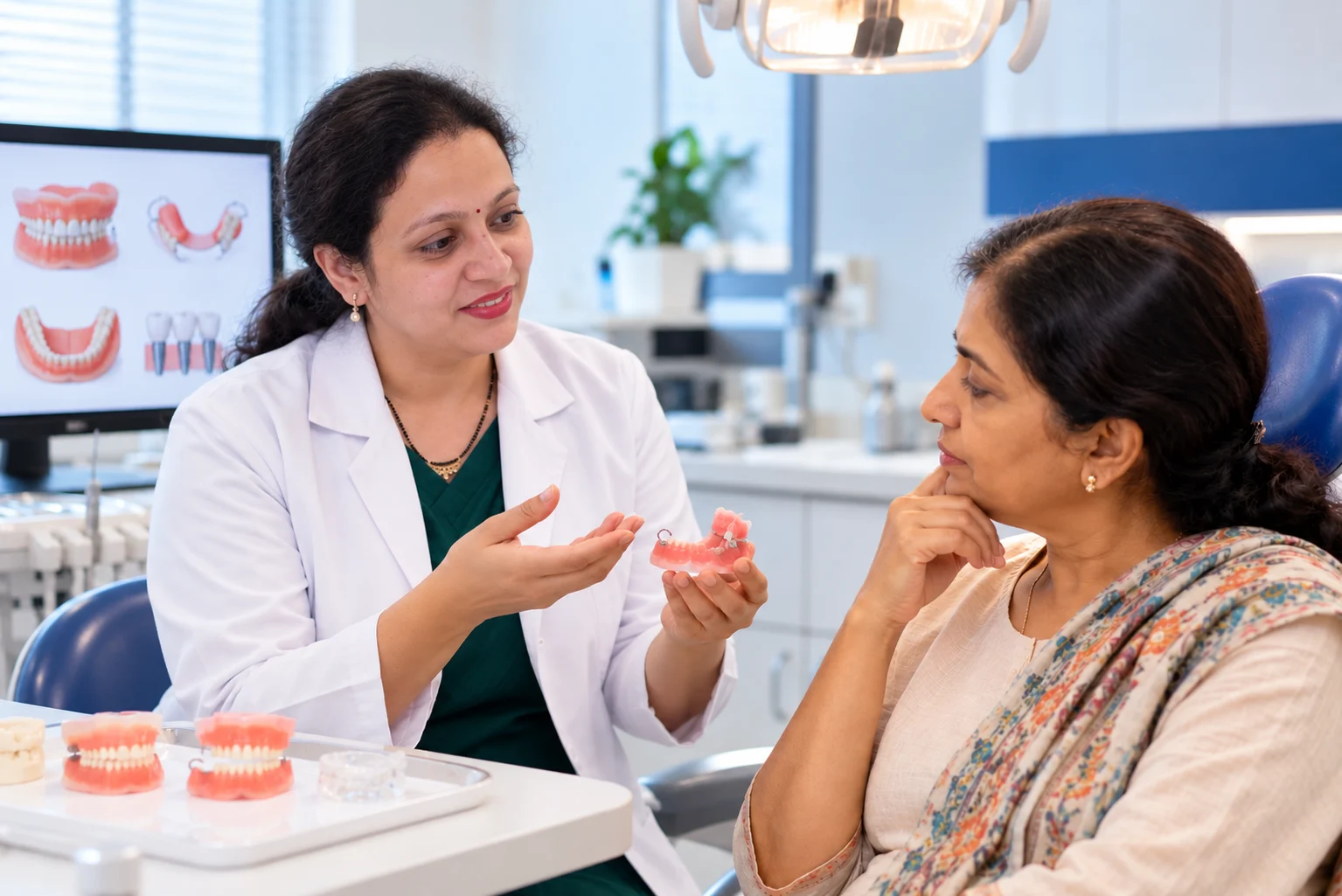 Calm, reassuring dental consultation